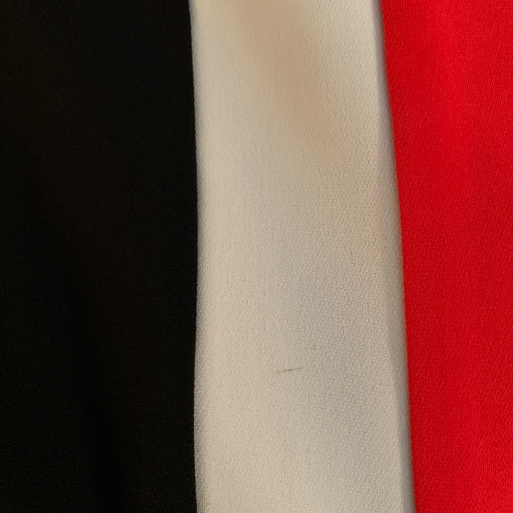 Marina Rinaldi Black Trousers and Red-White Side Stripe - Picture 3 of 7